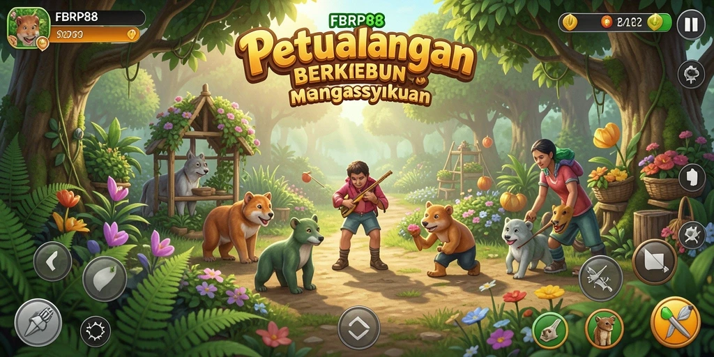 Screenshot gameplay FBRP88 menampilkan petualangan pertanian yang seru.