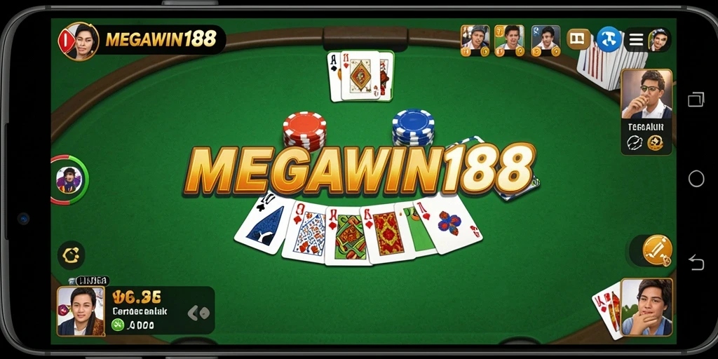 Tampilan grafis menarik dari gameplay Gaple di MEGAWIN188.