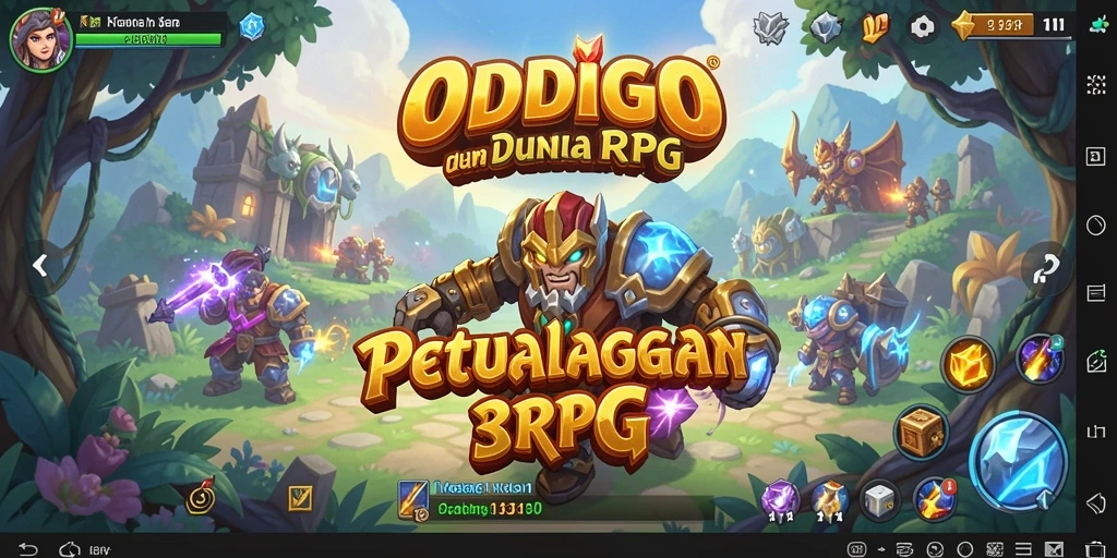 Tampilan gameplay ODDIGO yang menakjubkan dan penuh petualangan RPG.