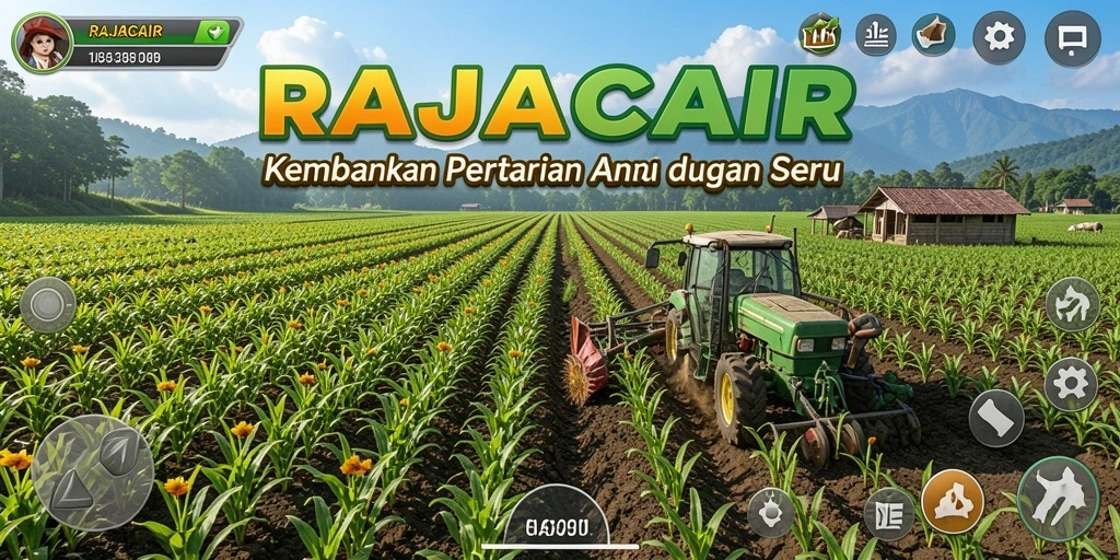 Tampilan gameplay RAJACAIR saat mengelola ladang pertanian.