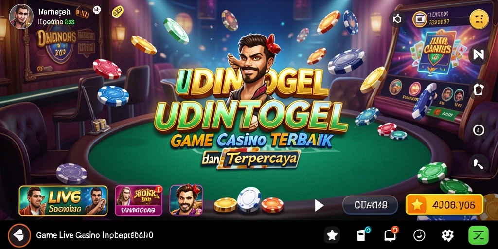 Tampilan menarik gameplay Live Casino UDINTOGEL dengan dealer profesional.